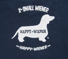 Happy-Wiener shirt sizes